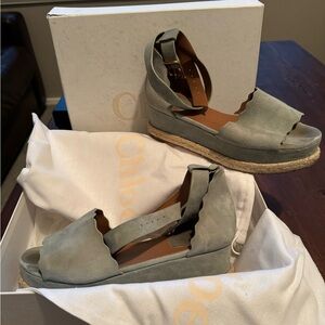 Chloe platform espadrilles sandle maybe worn 5 times